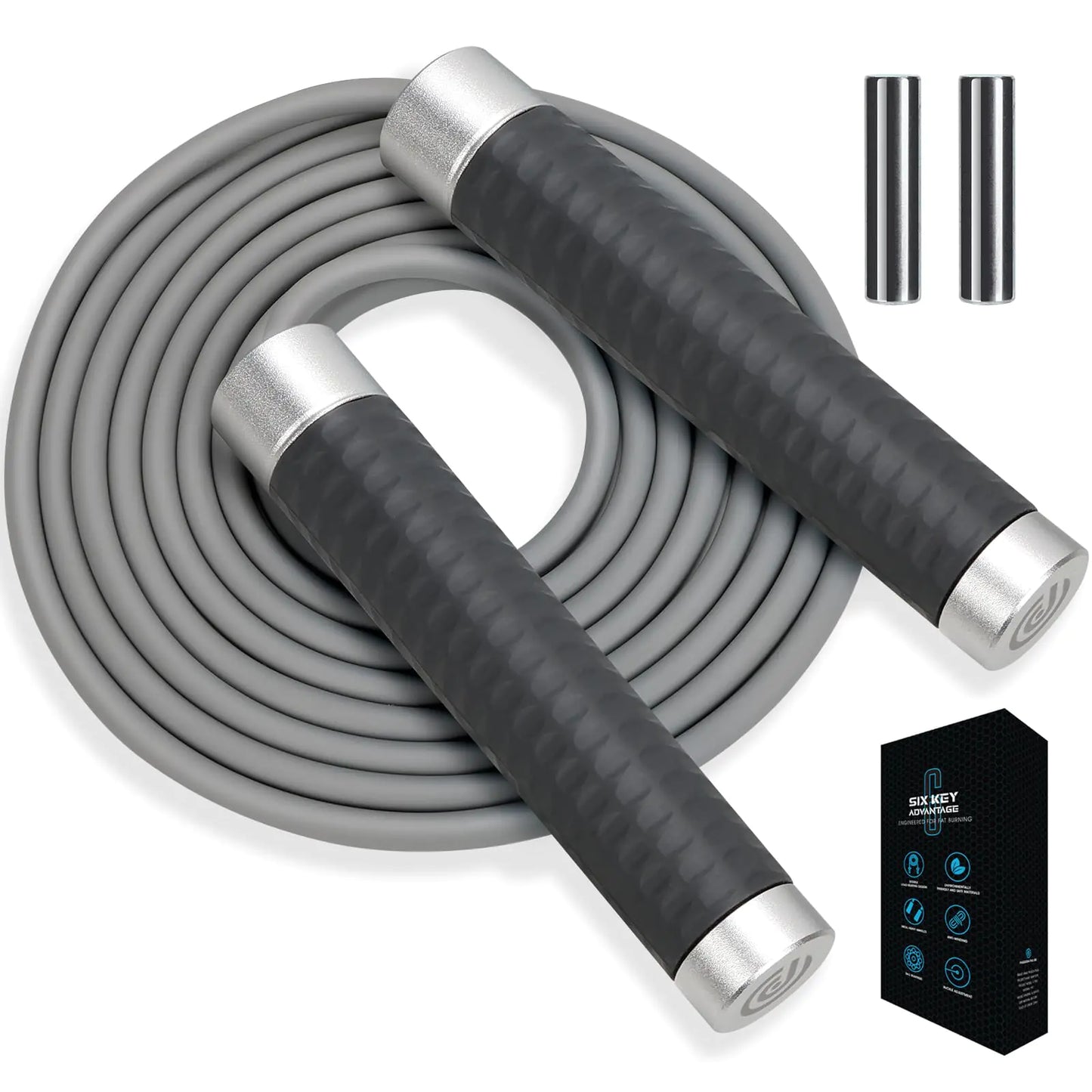 Weighted Jump Rope for Men,Women and kids(1LB) Jump Ropes for Fitness Speed Skipping Rope GymIndoor/Outdoor - Fitness Workout Boxingcrossfit