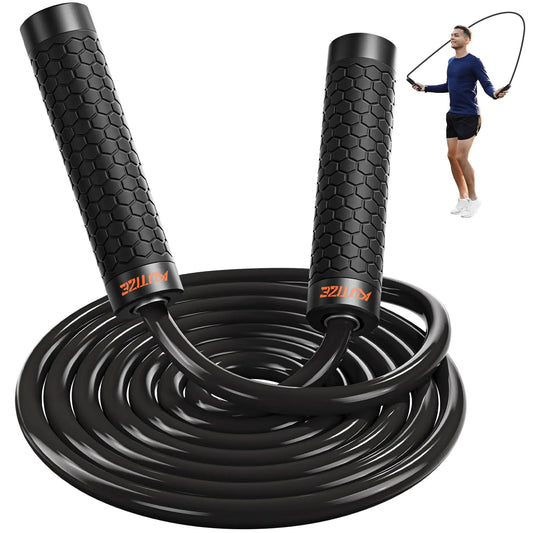 Jump Rope Weighted Jump Rope for Home Gym Adjustable 1lb Heavy Skipping Ropes for Fitness Exercise Equipment for Men Women Kids Portable Speed Jumping Rope Full Body Workout at Home